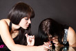 girls are sniffing cocaine (imitation) girls are sniffing cocaine (imitation)