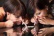 girls are sniffing cocaine (imitation) girls are sniffing cocaine (imitation)
