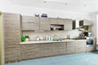 Modern minimalism style Kitchen interior with patterned gray fur
