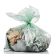 rifiuti domestici in sacchetto di plastica