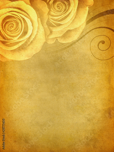Illustration: Grunge Hintergrund mit Rosen Grunge Hintergrund mit Rosen