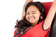 Indian girl enjoying music