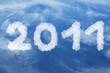 Happy new year 2011 made of clouds
