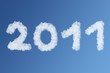 Happy new year 2011 made of clouds