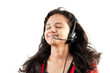 Indian girl enjoying music