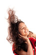 Indian girl enjoying music