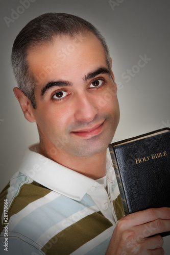 Photo: Senior Guy Holding His Holy Bible Senior Guy Holding His Holy Bible