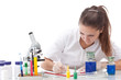 Serious female scientist Serious female scientist