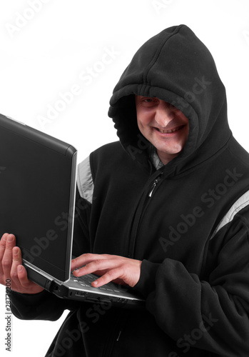 Photo: Hacker smiling Hacker smiling
