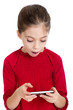 little girl with smartphone