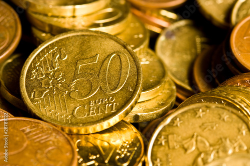 Photo: Euro coins Euro coins