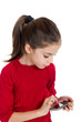 little girl touch smartphone