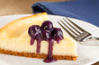 Fresh home made cheesecake with blueberry topping Fresh home made cheesecake with blueberry topping