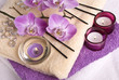 Bath accessories and orchid