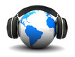 earth and headphones