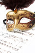 venetian mask on sheet score venetian mask on sheet score