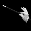 Magician holding wand