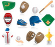set of baseball icons
