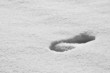 Fussspur im Schnee
