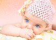 Baby Girl with Flower Hat Baby Girl with Flower Hat