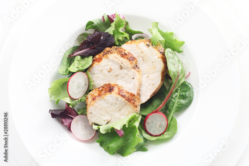 Photo: Green Salad with Chicken Breast Green Salad with Chicken Breast