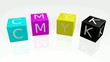 CMYK - Würfel gemeinsam CMYK - Würfel gemeinsam