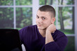 man with laptop