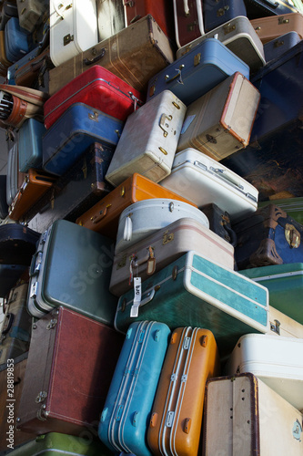 Photo: Pile of old luggage Pile of old luggage