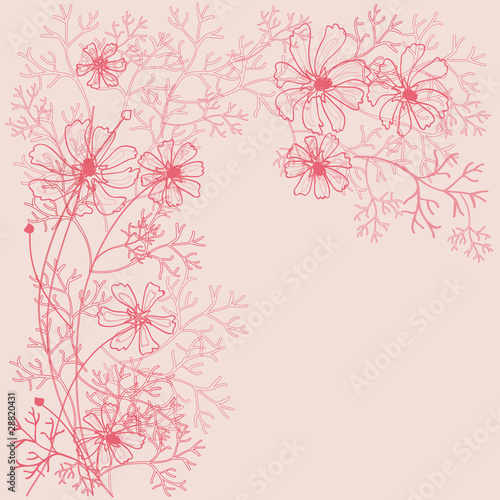 Outlines Of Flowers. Zoom Not Available: Vector images scale to any size. Beautiful decorative background with flowers outlines.