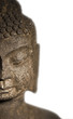 Tête de Bouddha, fond blanc Tête de Bouddha, fond blanc