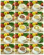 Collection of delicious and healthy soups
