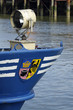 Suchscheinwerfer eines Fischkutters
