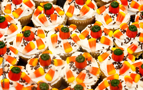 Photo: Colorfully Decorated Halloween Cupcakes Colorfully Decorated Halloween Cupcakes