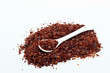 Pile of Hot Red Chilli pepper with white spoon Pile of Hot Red Chilli pepper with white spoon