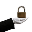 Holding padlock