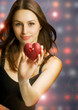 Beautiful Girl with Valentine Heart
