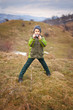 Little boy taking pictures outdoor Little boy taking pictures outdoor
