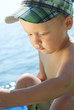 a little boy at the beach