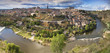 Panoramic view in the old city in Toledo with rainbow. Spain Panoramic view in the old city in Toledo with rainbow. Spain