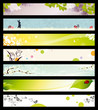 set of 7 spring banners