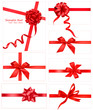 Collection of red bows. Vector. Collection of red bows. Vector.