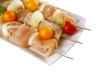 raw chicken shish kebab