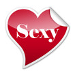Pegatina corazon Sexy con reborde