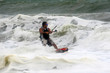 Kitesurfer in action