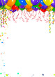 Hintergrund Luftballons oben schwebend Hochformat