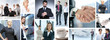 A collage of many different young business people