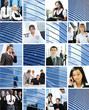 A collage of many different young business people A collage of many different young business people