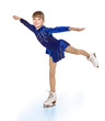 Young girl figure skating. Isolated. Young girl figure skating. Isolated.