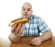Foto: Mann mit Hot Dog Mann mit Hot Dog