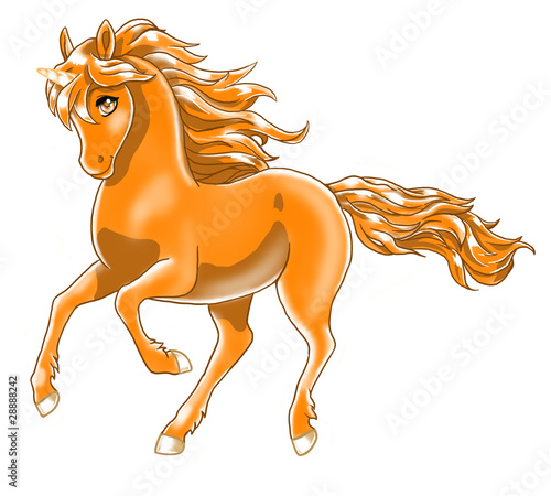 Illustration: Galoppierendes Einhorn Galoppierendes Einhorn